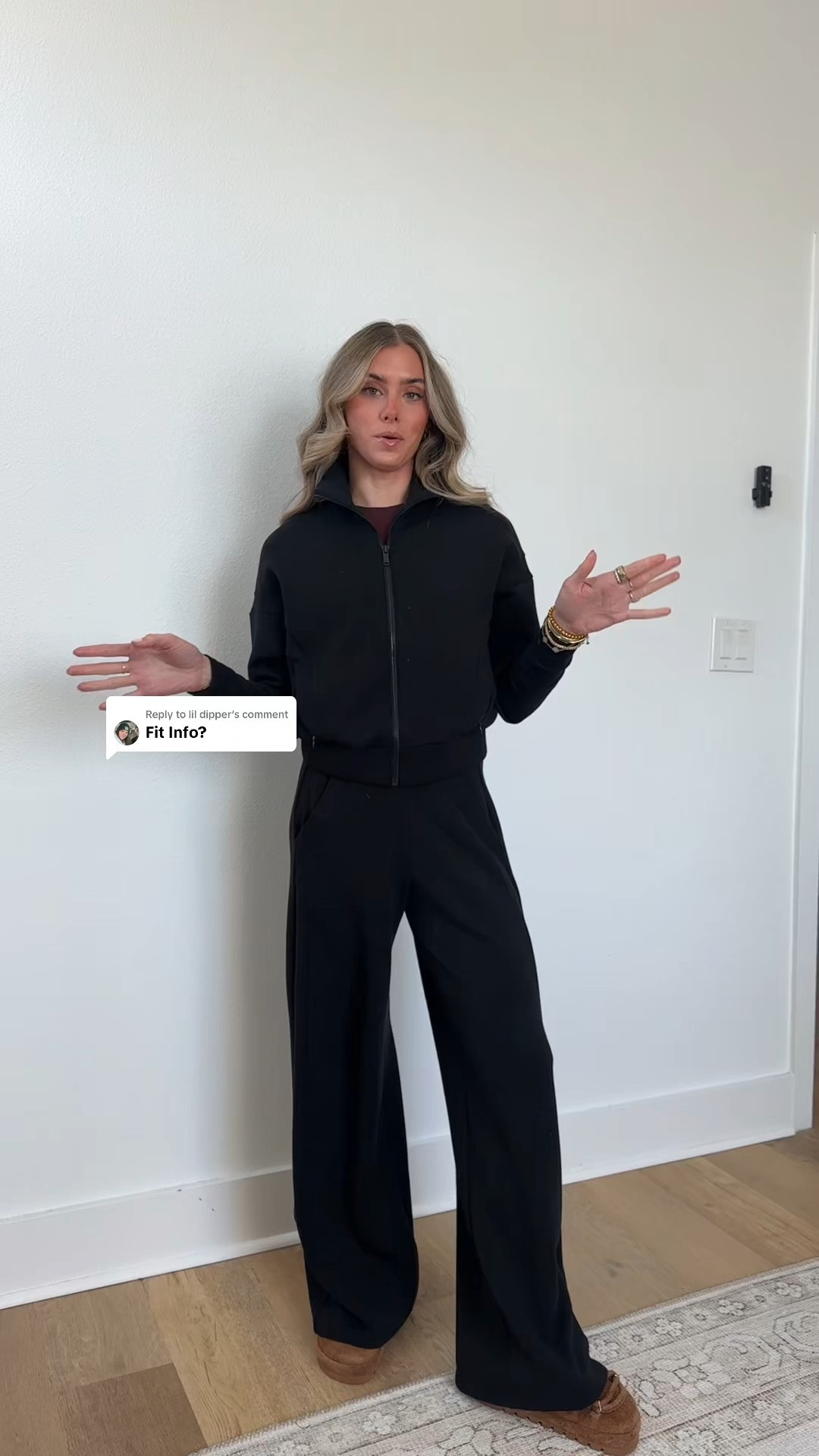 My cozy errands outfit for this Thursday. I’m wearing my Spanx wide leg pants size xs with the track jacket size xs. My shoes are Sherpa lined slip on boots from Naked Wolfe  

#LTKootd #LTKSeasonal #LTKTravel