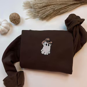 Embroidered Western Ghost Sweatshirt | Etsy (US)