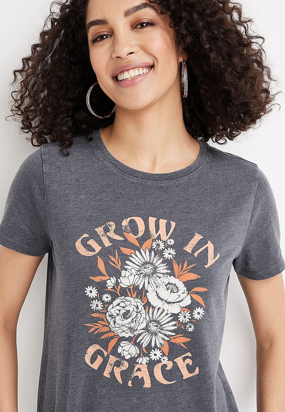Grow In Grace Floral Graphic Tee | Maurices