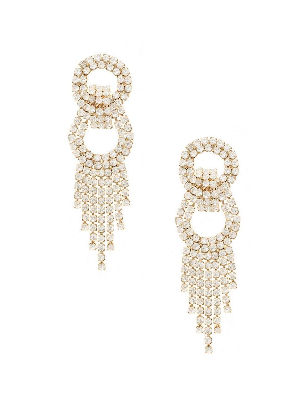 Ettika Gatsby 18K Gold-Plate & Crystal Earrings | Saks Fifth Avenue