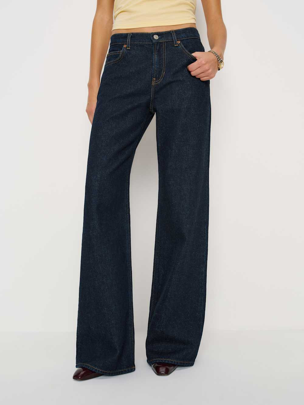 Cary Low Rise Slouchy Wide Leg Jeans | Reformation (Global)