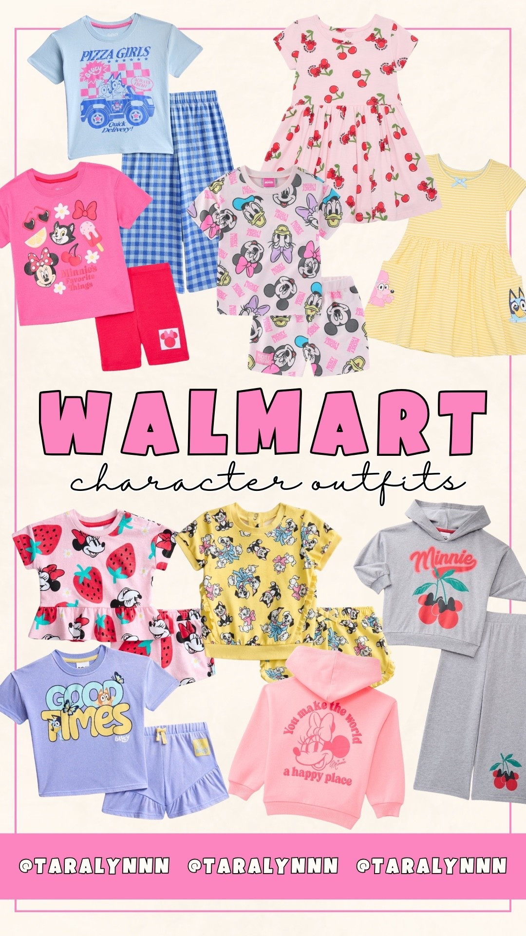 Walmart Toddler Girl Character Outfit Sets 

#walmart #toddler #toddlergirl #disney #disneyland #disneyworld #minniemouse #bluey #walmartkids 

#LTKmomlife #LTKKids #LTKTravel