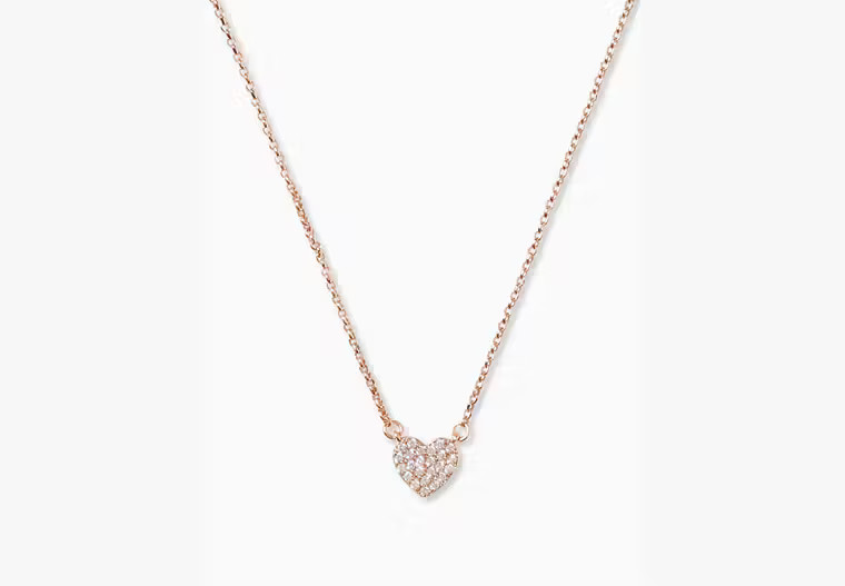 Yours Truly Pave Heart Mini Pendant | Kate Spade Outlet