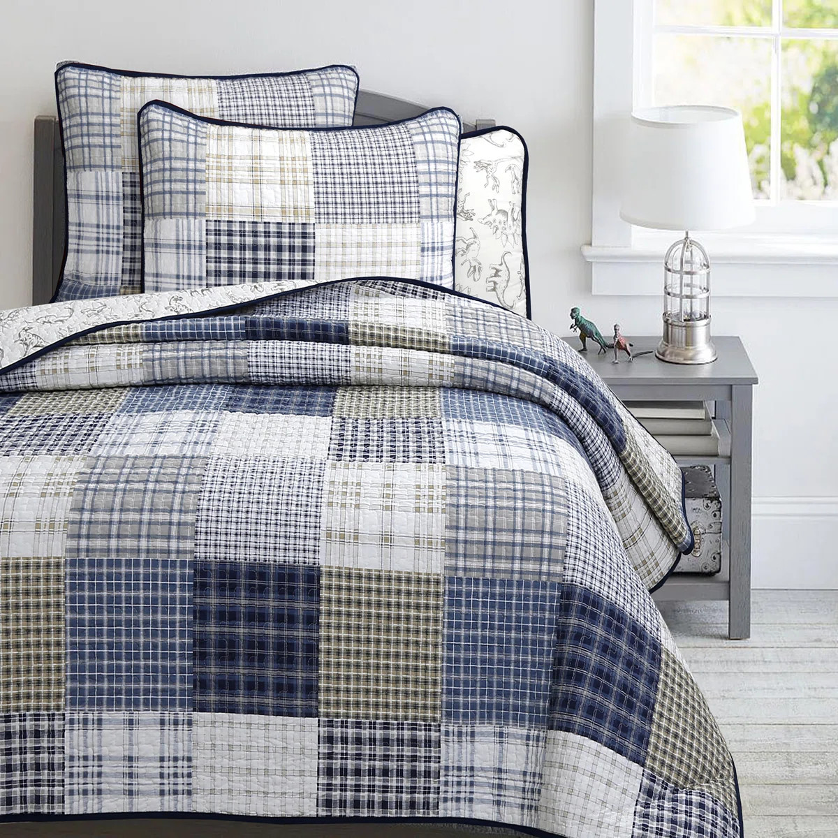 Designed with a traditional plaid that will add color to any room, this product set includes a qu... | Wayfair North America