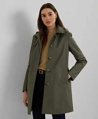Womens Hooded A-Line Raincoat | Macy's