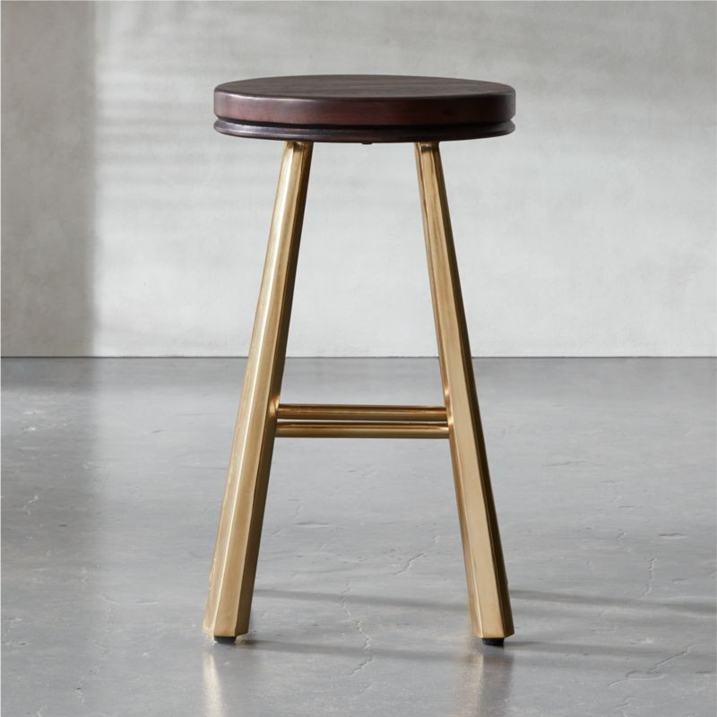 Takat Metal and Wood Counter Stool + Reviews | CB2 | CB2