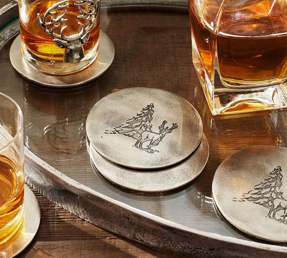 Rustic Forest Coasters - Set of 4 | Pottery Barn (US)
