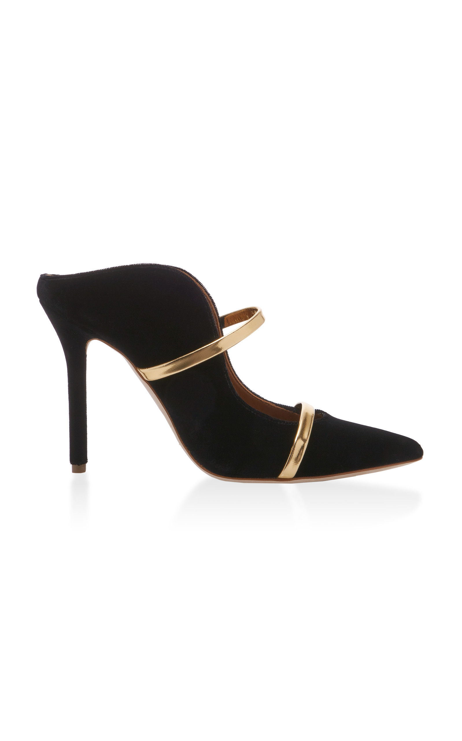 Malone Souliers Maureen Leather-Trimmed Velvet Mules | Moda Operandi Global