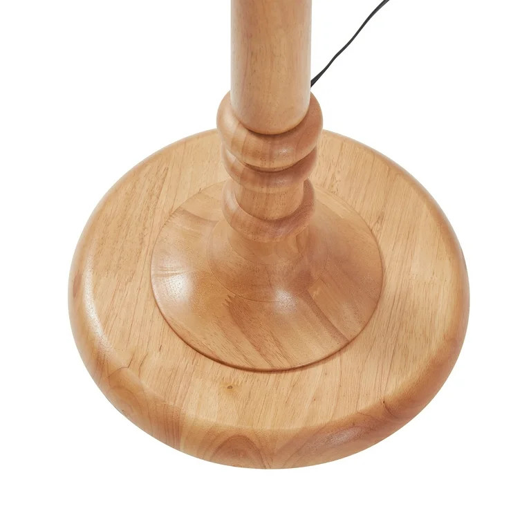 Better Homes & Gardens Transitional 60" Turned Wood Floor Lamp, Brown, Adult | Walmart (US)