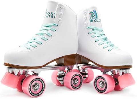 FoxySkate Roller Skates Women, Double Row & 4 Wheels Shiny Roller Skates for Women and Men, Adjus... | Amazon (US)