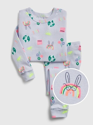 babyGap Organic Earth Graphic PJ Set | Gap (US)