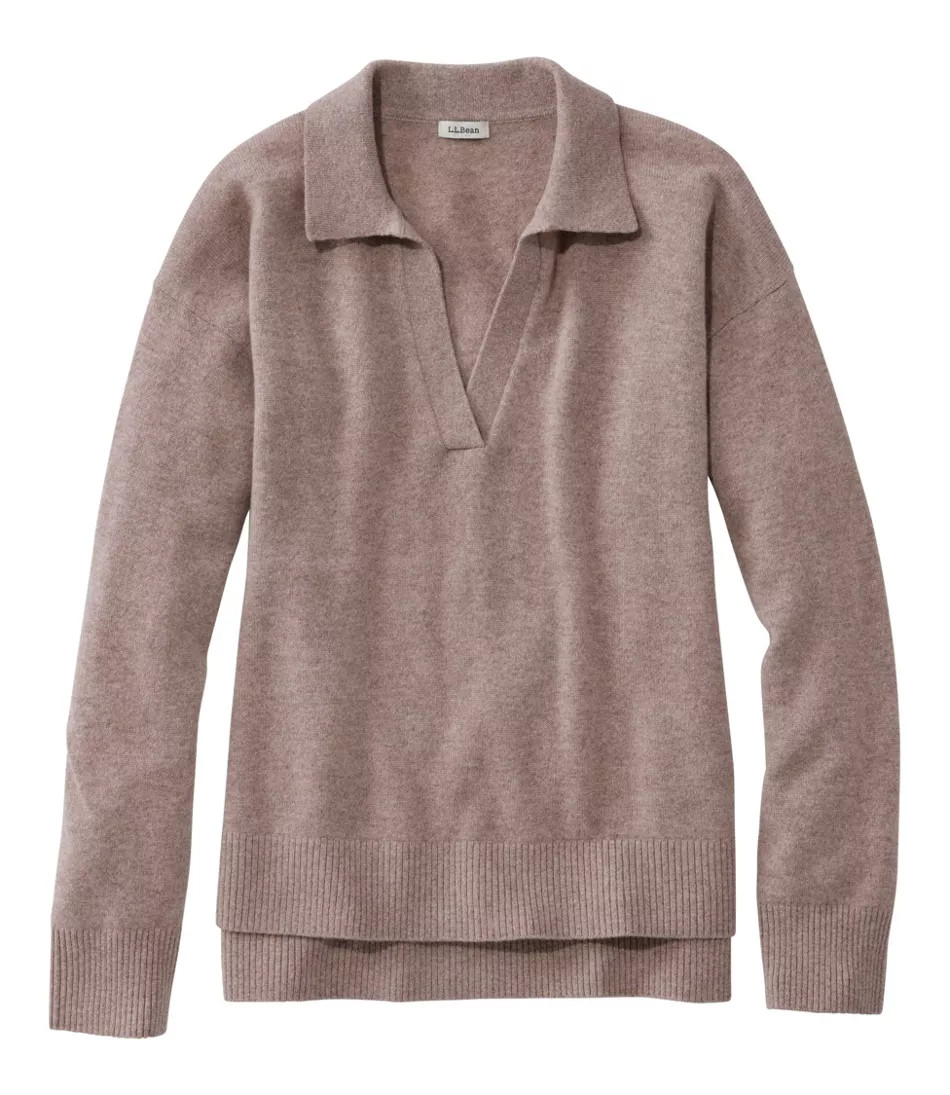 Women's Classic Cashmere Sweater, Relaxed Polo | L.L. Bean