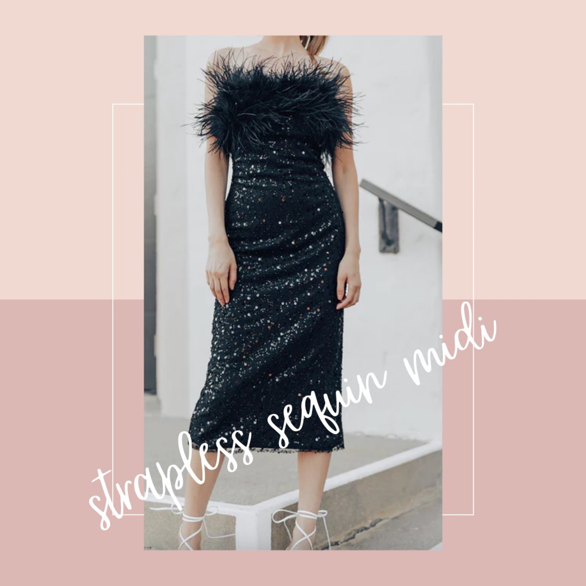 Keeping with the theme of adding color to your bridal wardrobe, go bold with this black sequin and feather midi dress. A total showstopper 😍

#LTKstyletip #LTKwedding