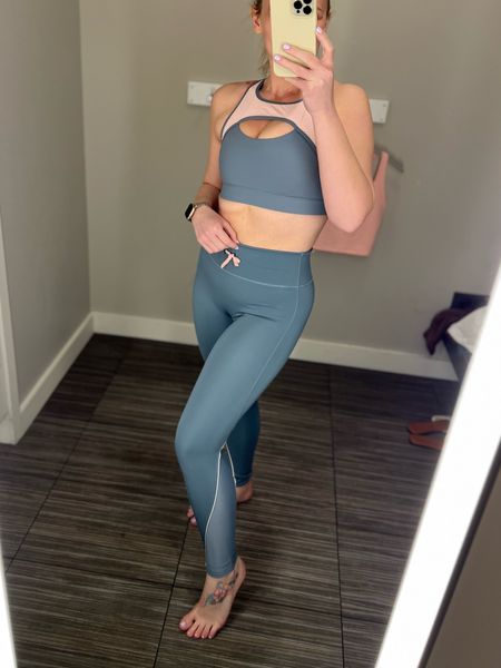 Tried on a few fabletics outfits today. Linked the pink and grey set. Wearing size medium in both 

#LTKstyletip #LTKmidsize #LTKfitness