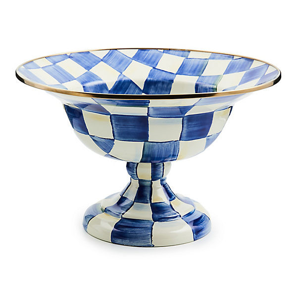 MacKenzie-Childs Royal Check Large Compote | MacKenzie-Childs