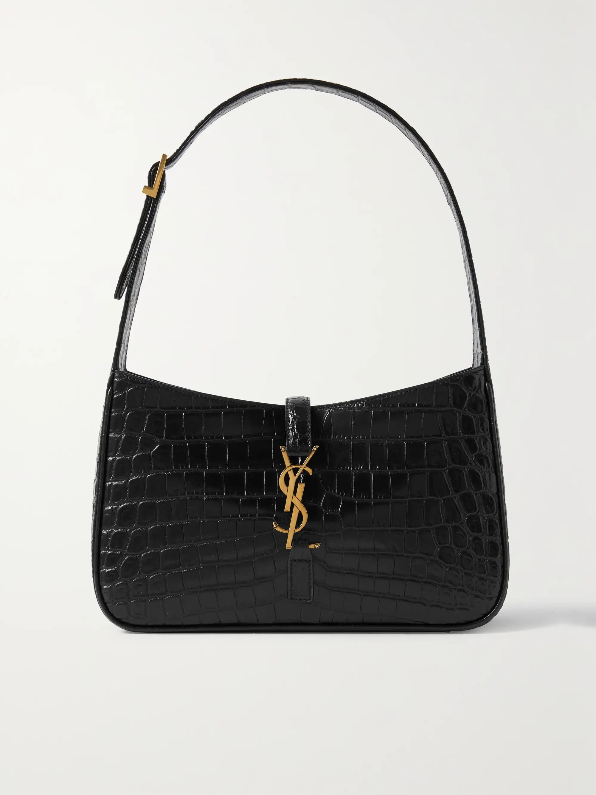 Le 5 à 7 croc-effect leather shoulder bag | NET-A-PORTER (US)