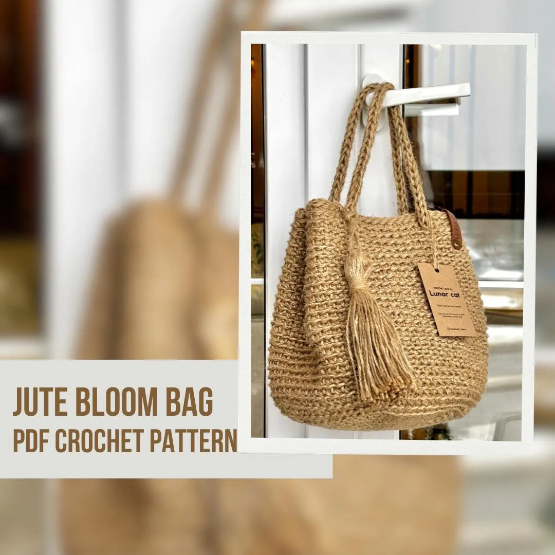 CROCHET PATTERN Jute Bloom Bag, Crochet Tote Bag Pattern, Jute Rope Handbag, Purse Pattern PDF | Etsy (US)