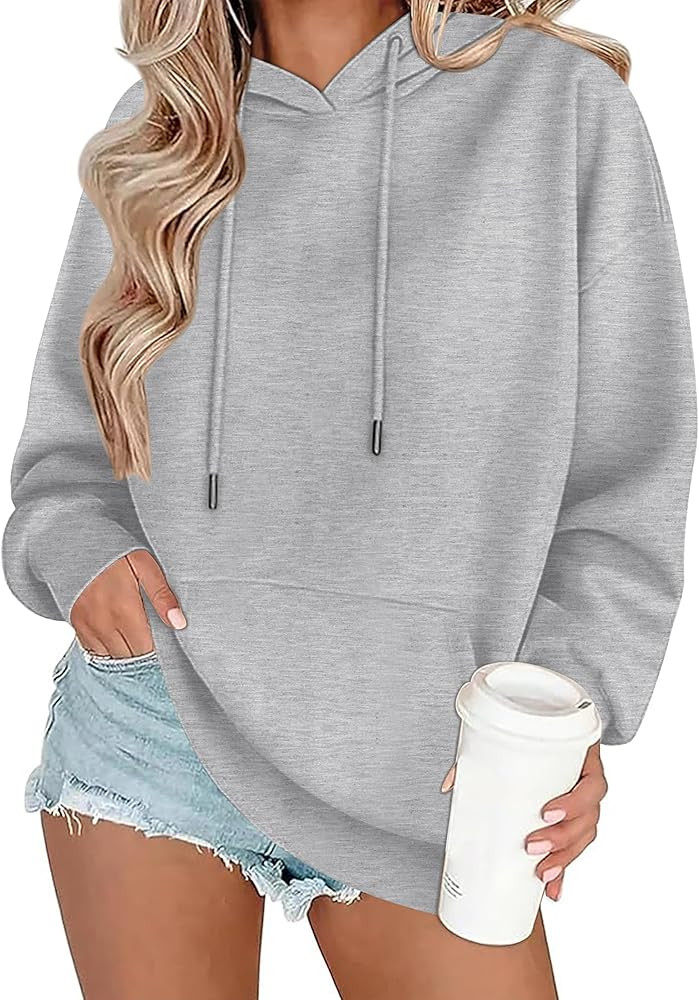 Zeagoo Womens Oversized Hoodies 2025 Fleece Sweatshirts Long Sleeve Pullover with Pocket Fall Win... | Amazon (US)