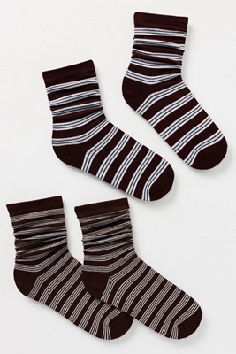 Striped Crew Socks, Set of 2 | Anthropologie (US)