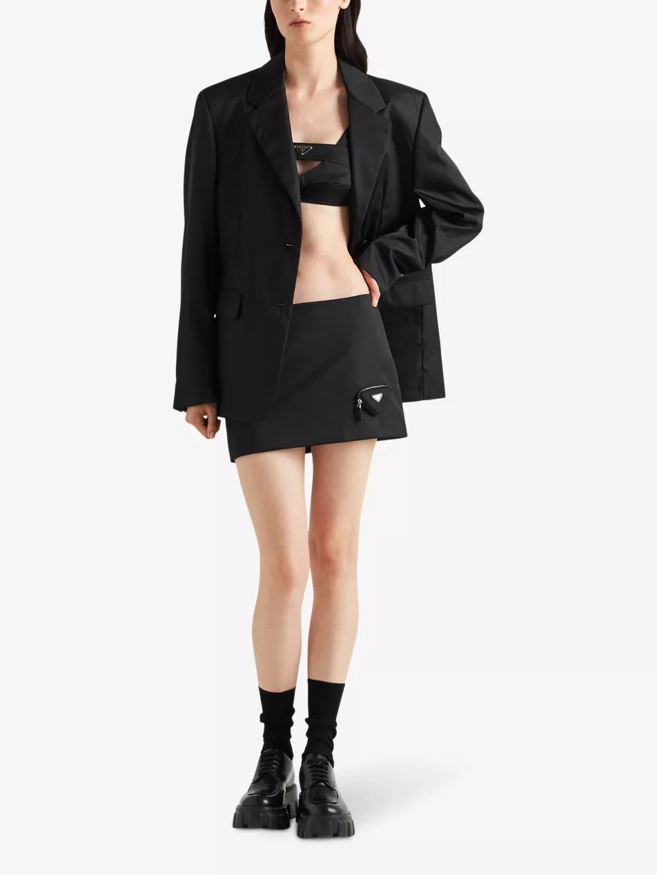 Zipped-pouch Re-Nylon mini skirt | Selfridges