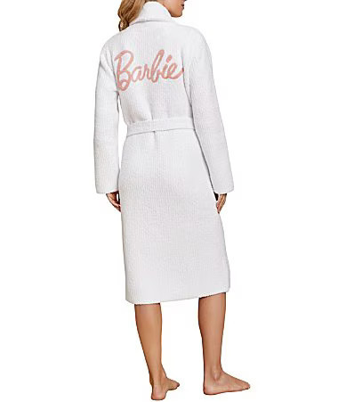Barefoot Dreams CozyChic� Barbie� Plush Ribbed Knit Adult Robe - L | Dillard's