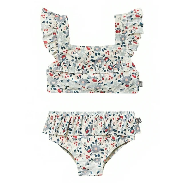 Modern Moments by Gerber Toddler Girl Swimsuit with Ruffles, Sizes 12M - 5T | Walmart (US)