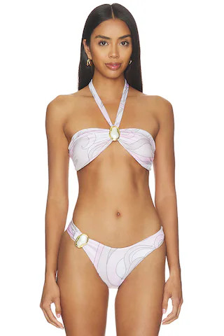 Coast Moonstone Bandeau Bikini Top in Deco Pink | Revolve Clothing (Global)