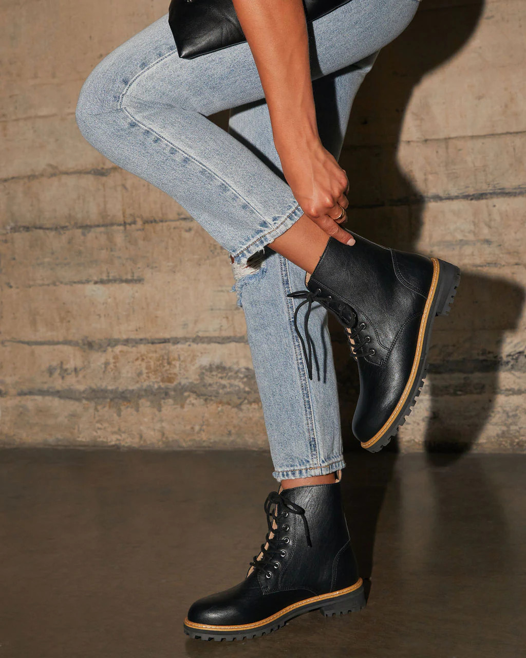 Brycen Faux Leather Lace Up Boot | VICI