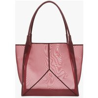 Victoria Beckham Bag - Victoria Tote Bag Large In Burgundy Mesh - Size UK | Victoria Beckham US