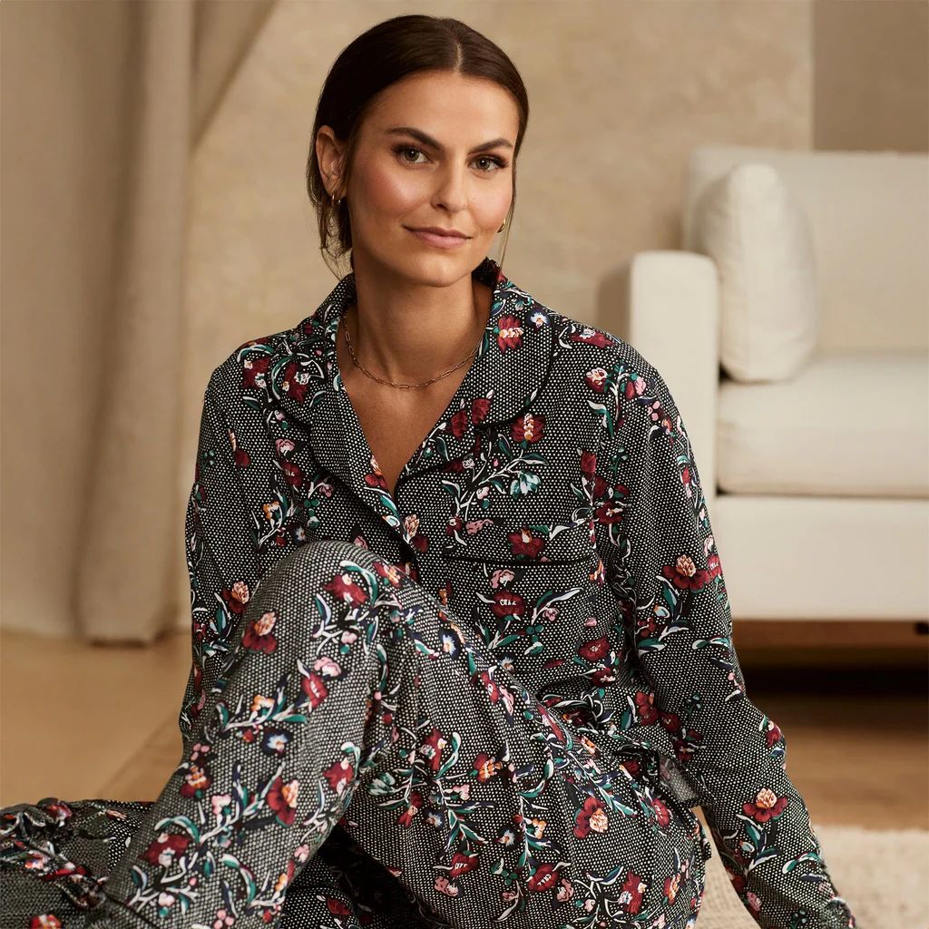 Long-Sleeved Button Pajama Top | Vera Bradley