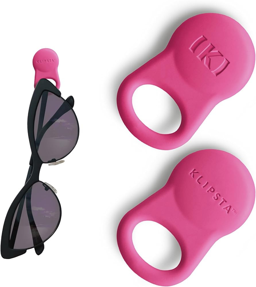 Amazon.com: KLIPSTA SPEX Glasses Clips (Hot Pink 2-pack) - Magnetic Glasses Holder for Clothes. E... | Amazon (US)