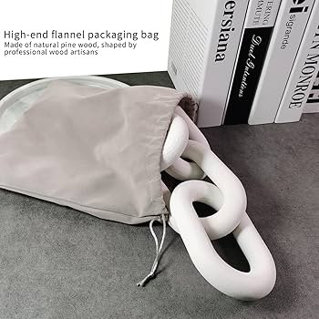 linsuo Wood Chain Link Decor5 Decoration Pine Carved Modern Home Used for Farmhouse Living Room B... | Amazon (CA)