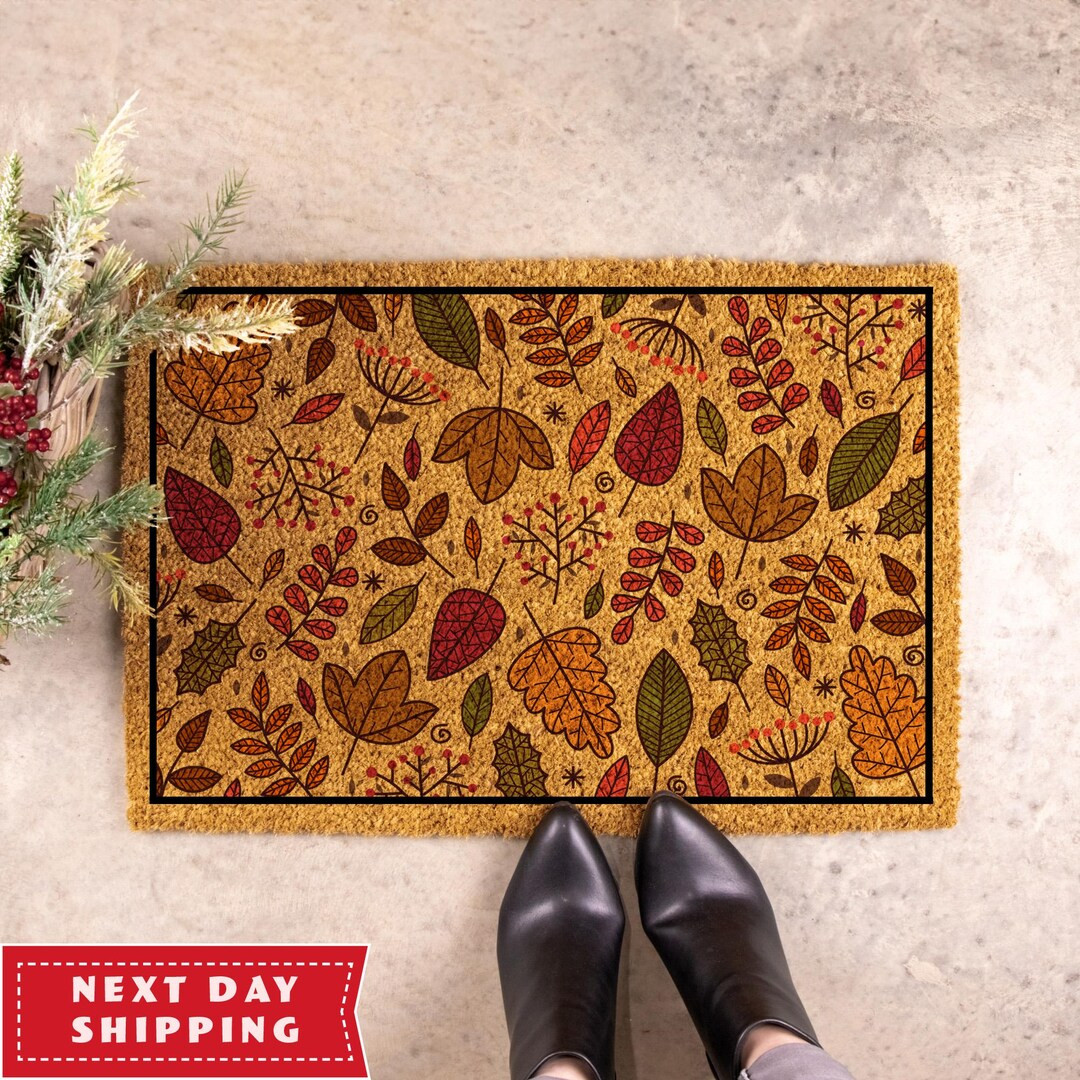 Fall Doormat, Fall Welcome Mat, Home Doormat, Fall Decor, Outdoor Mat, Front Door Mat, Home Gift,... | Etsy (US)
