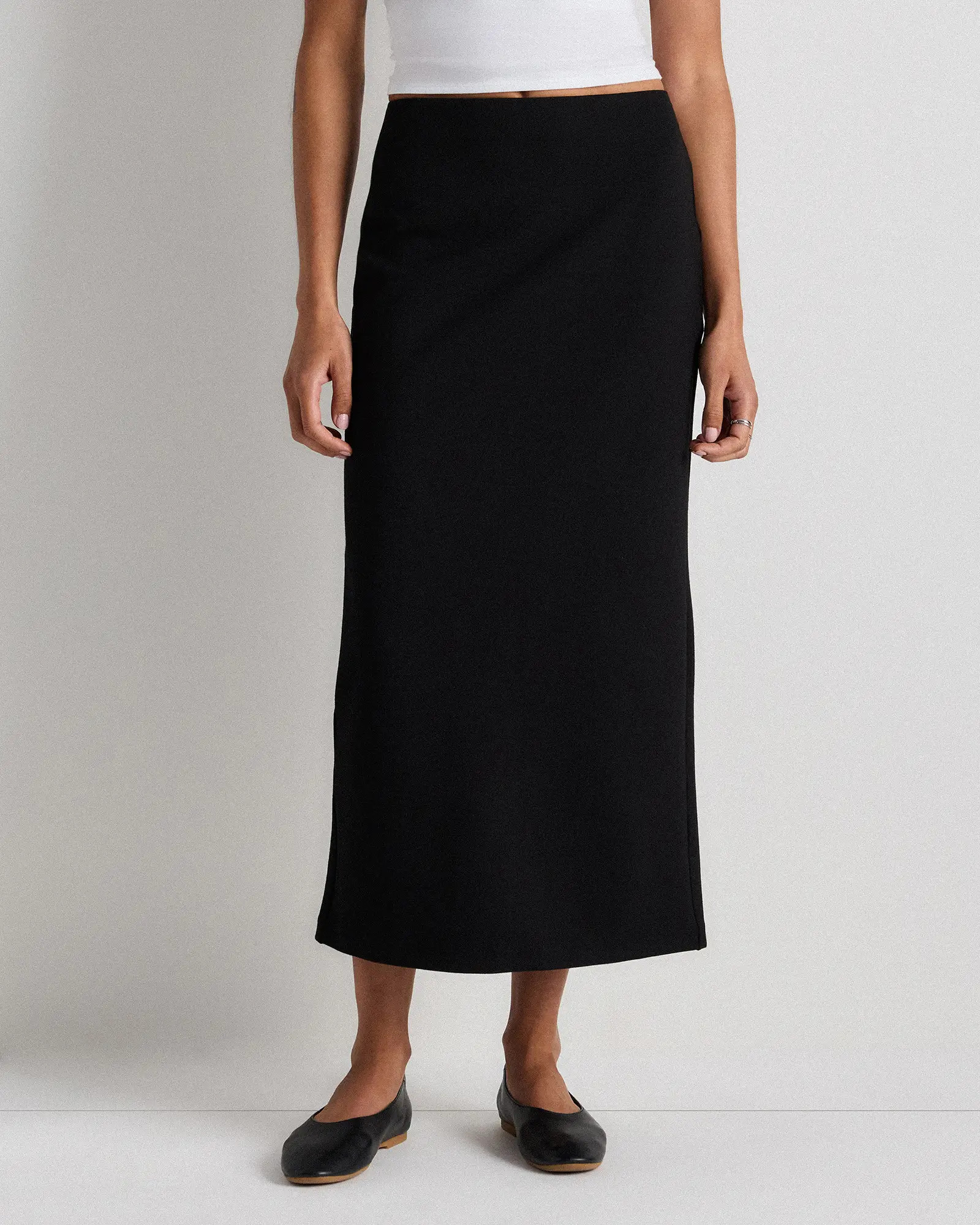 Ultra-Stretch Ponte Maxi Pencil Skirt | Quince
