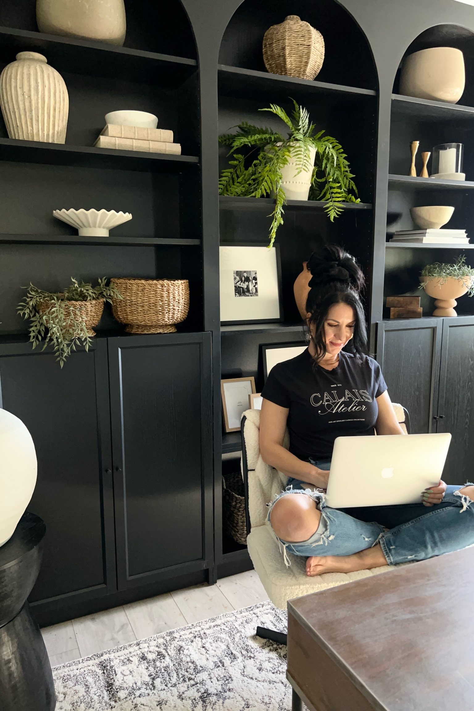 I finally found an aesthetic office chair! And it’s super comfy too.
And affordable..so many wins🤗! 
Moody home office 

#LTKhome