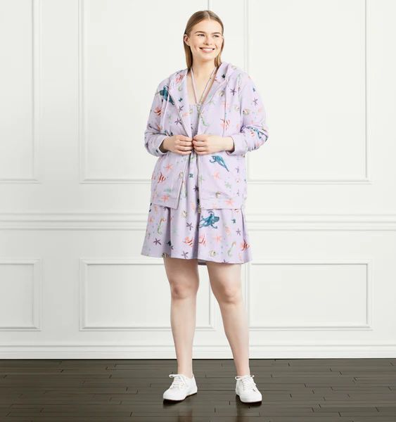 The Allie Zip-Up - Sea Creatures Terry | Hill House Home