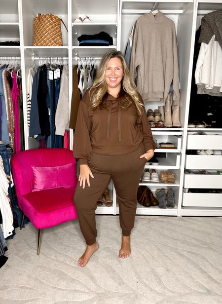 Plus size Amazon super soft jogger and sweatshirt set! I suggest sizing up if you’re wanting it to be roomier! I am in the 2X and it fits true to size but I could have done the 3x too!

#LTKstyletip #LTKSeasonal #LTKcurves