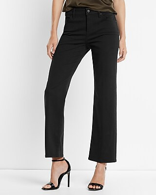 Mid Rise Black 90s Ankle Boot Jeans | Express