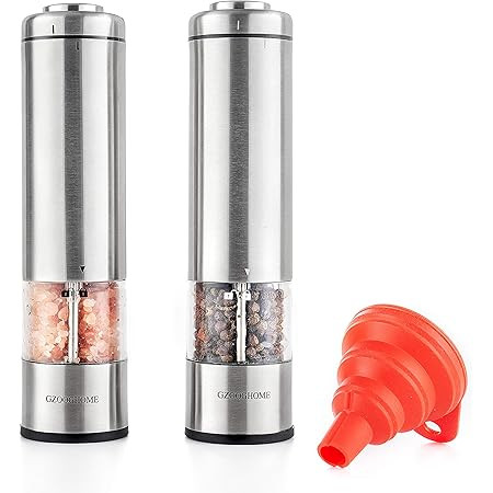 Gravity Electric Pepper Grinder, Salt and Pepper Mill & Adjustable Coarseness, Battery Powered with  | Amazon (US)