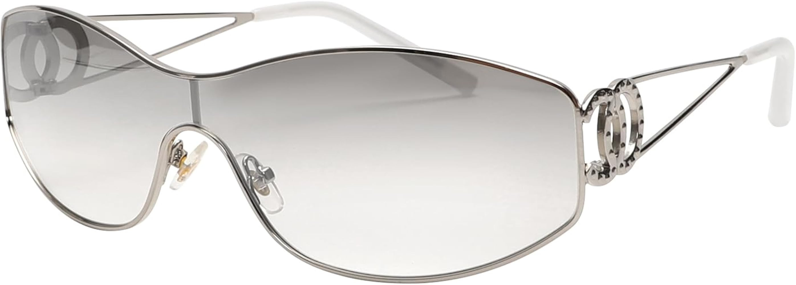 Y2k Sunglasses Womens Glasses Metal Shades Wire Frame Oval Sun Glasses for Women Trendy 2000s 90s... | Amazon (US)