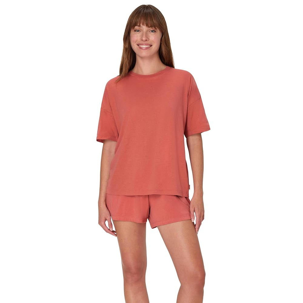 Hanes Women's Originals 2 Piece Lounge, Comfywear Supersoft Boxy T-Shirt & Sleep Shorts Loungewea... | Amazon (US)