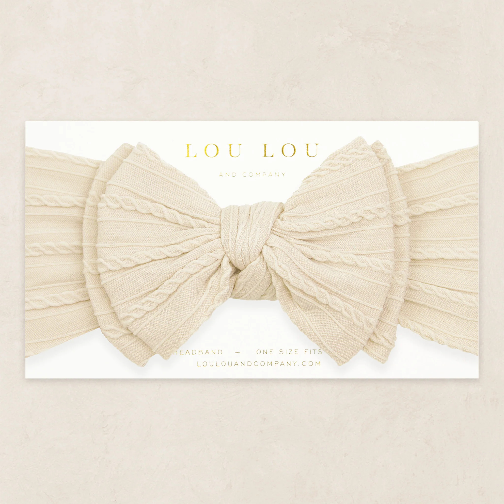 Cable Knit Headband - Oat | Lou Lou & Company