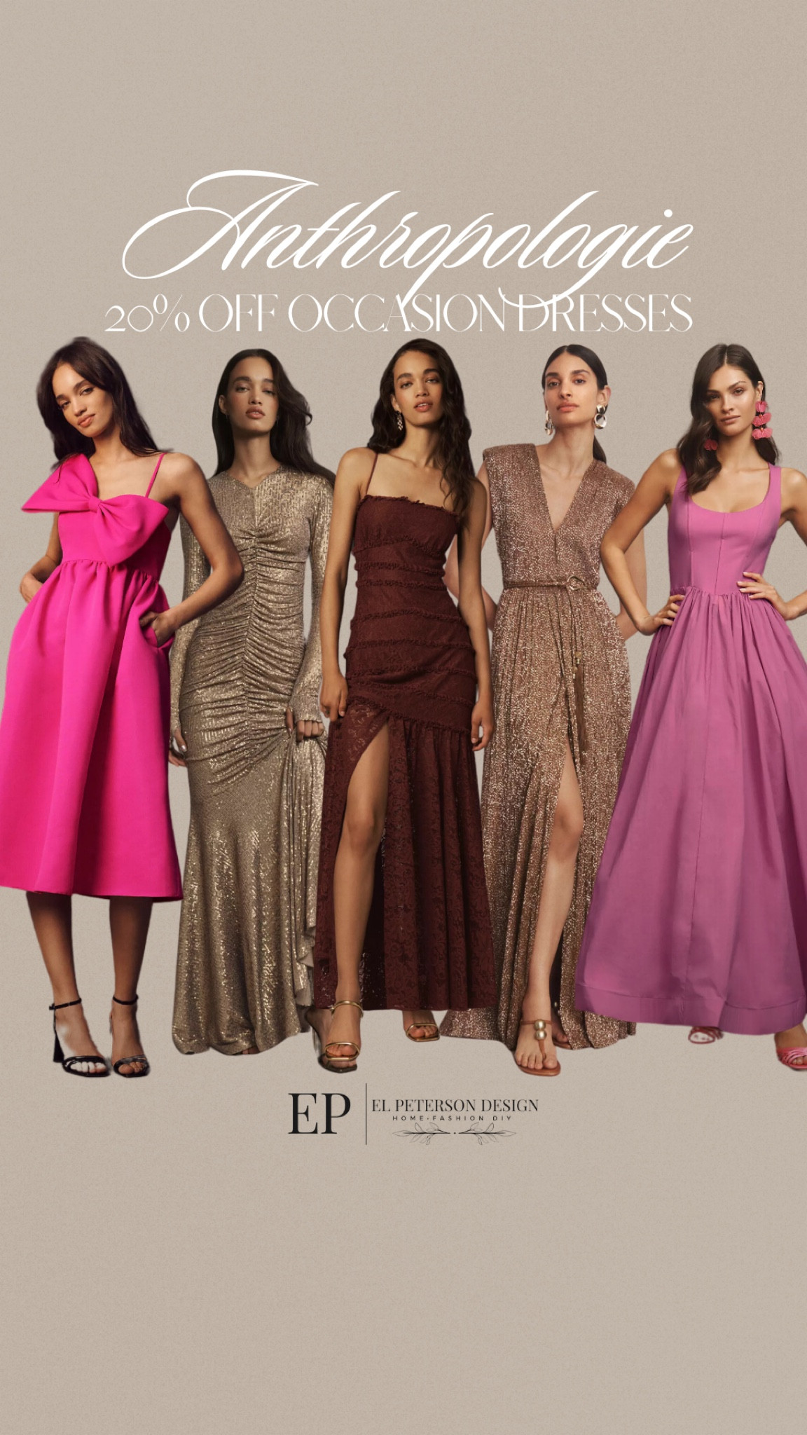 Anthro
20% off occasion dresses 

#LTKSaleAlert #LTKStyleTip