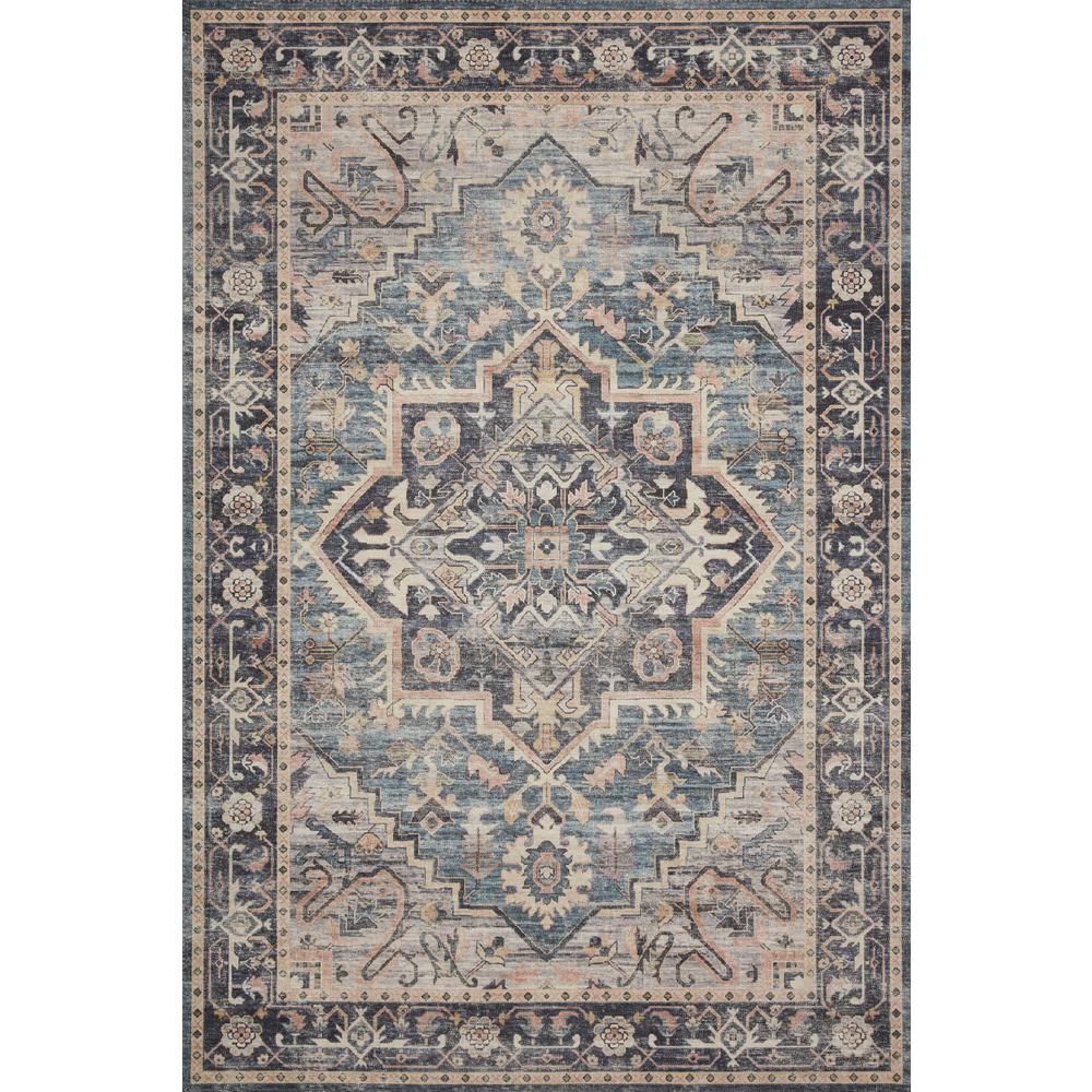 LOLOI II Hathaway Navy/Multi 2 ft. x 5 ft. Traditional 100% Polyester Pile Area Rug, NAVY / MULTI | The Home Depot