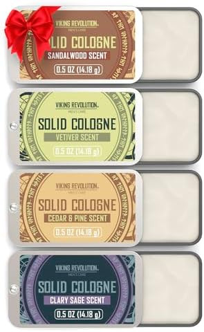 Viking Revolution 4 Pack Mens Solid Colognes 0.5 Oz - Men Solid Perfume with Cedar Wood, Clary Sa... | Amazon (US)