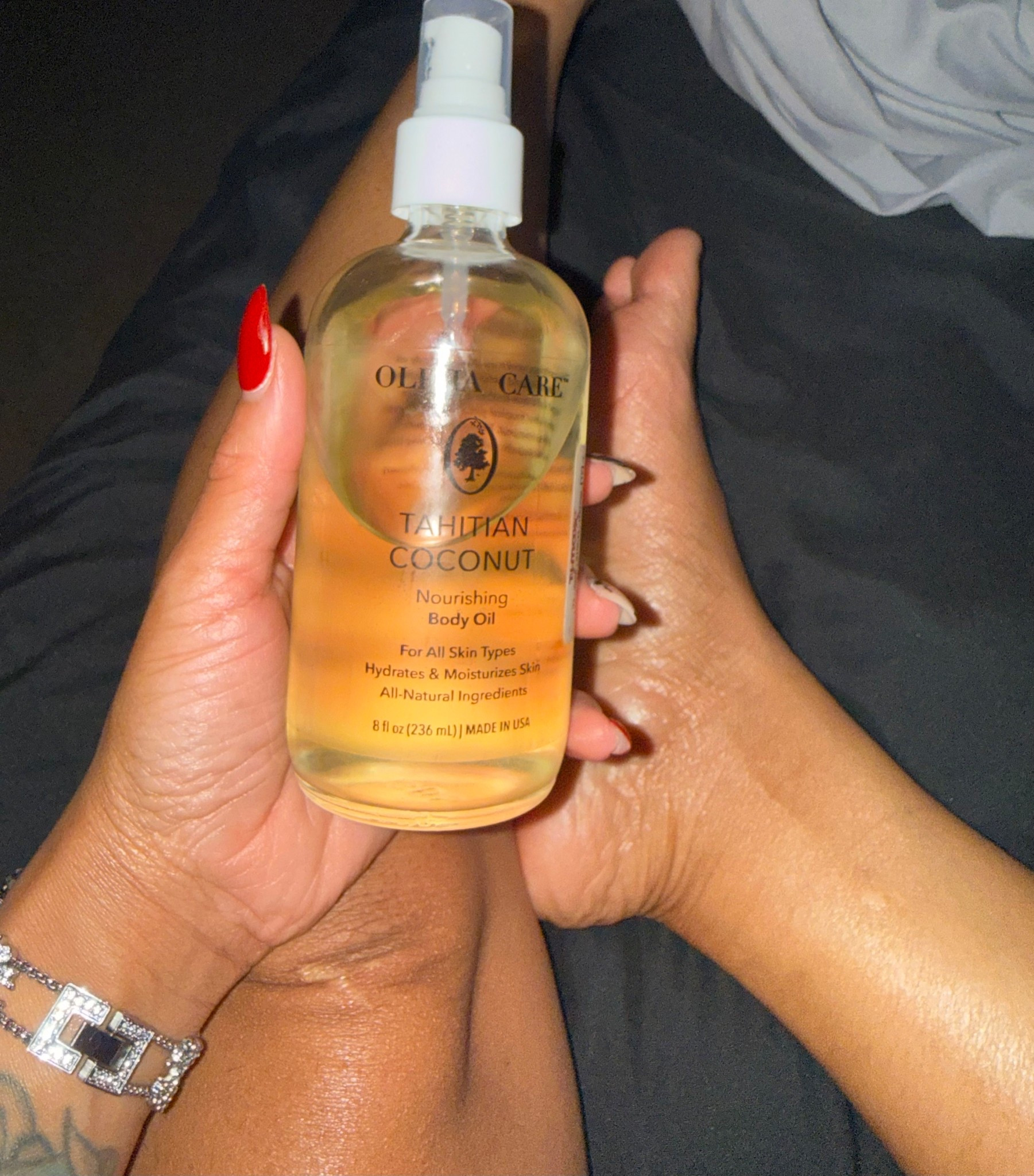 The shine, hydration, and aroma this body oil gives should be against the law. If you've ever used this, I don't have to say a thing. #myfavoritebodyoil #tahitiancoconut #mousturizer  

#LTKFindsUnder50 #LTKBeauty