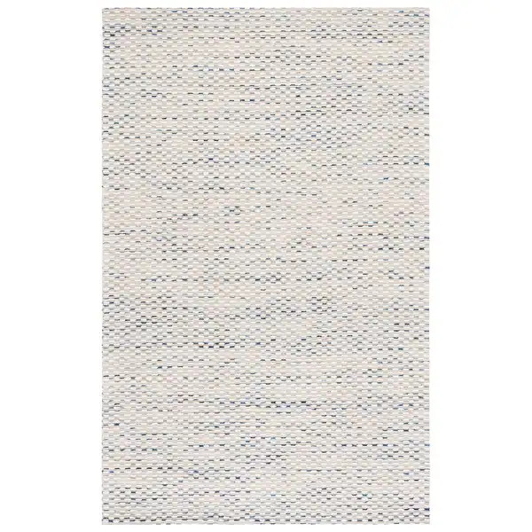 SAFAVIEH Handmade Marbella Aase Wool Rug - 9' x 12' - White/Navy | Bed Bath & Beyond