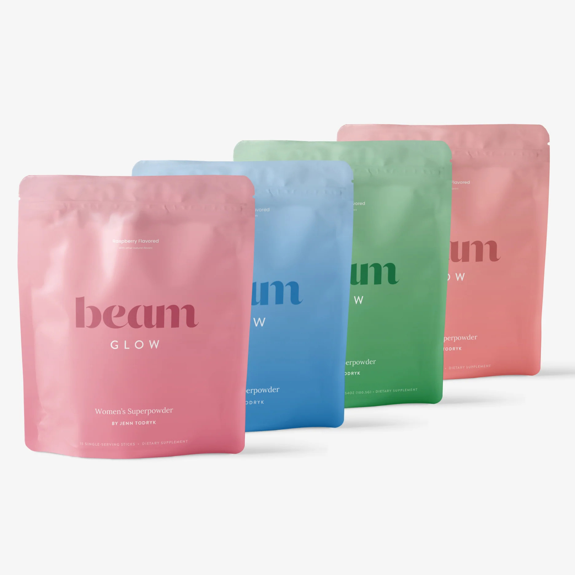 Glow Superpowder Variety Pack (Strawberry Kiwi, Blue Raspberry, Watermelon, Raspberry) | Beam