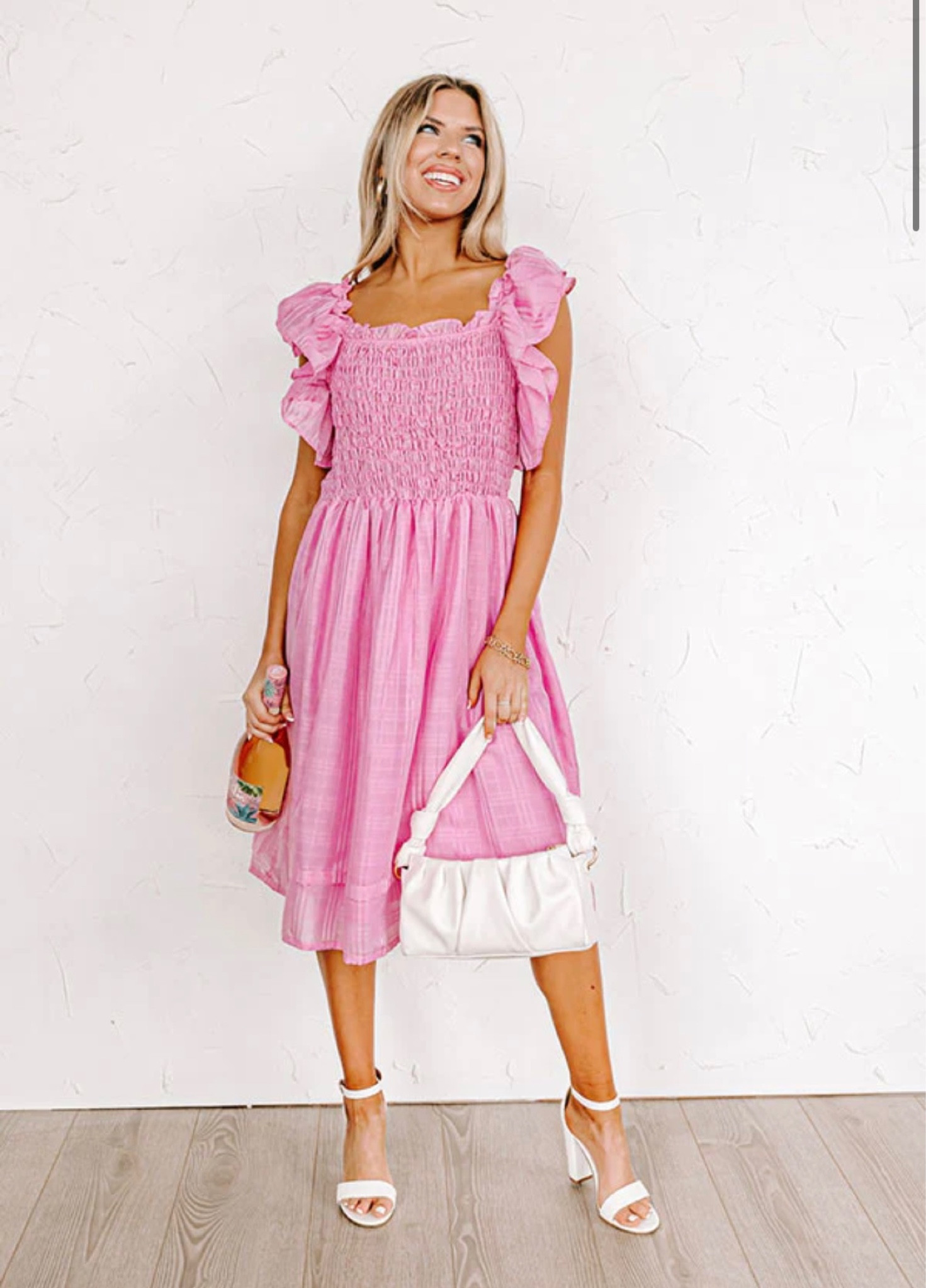 Covington Kisses Smocked Midi dress  

#LTKstyletip #LTKwedding #LTKworkwear