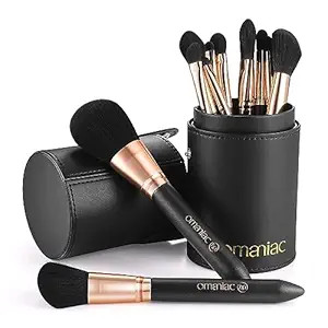 OMANIAC Makeup Brush Set Professional, 12 Pearlescent Wood Handle Makeup Brushes, Premium Cruelty... | Amazon (US)